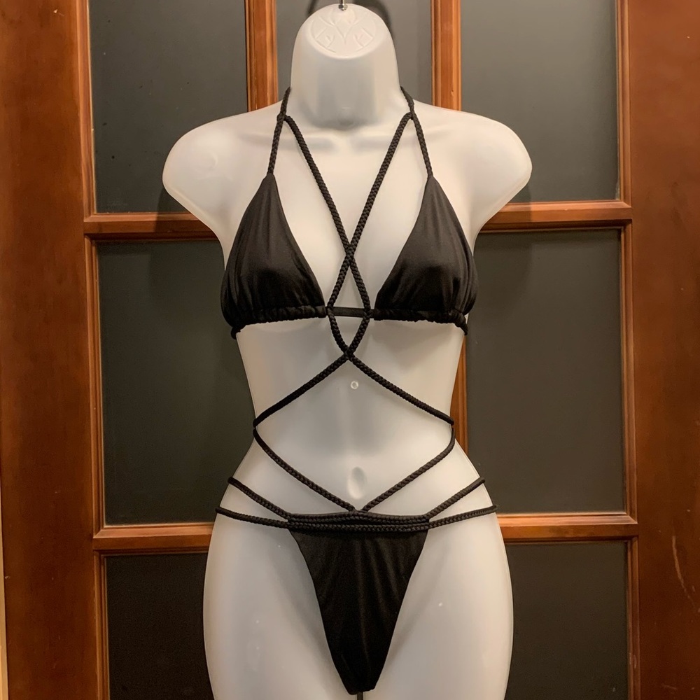 NWT Sexy Strappy Black Bikini